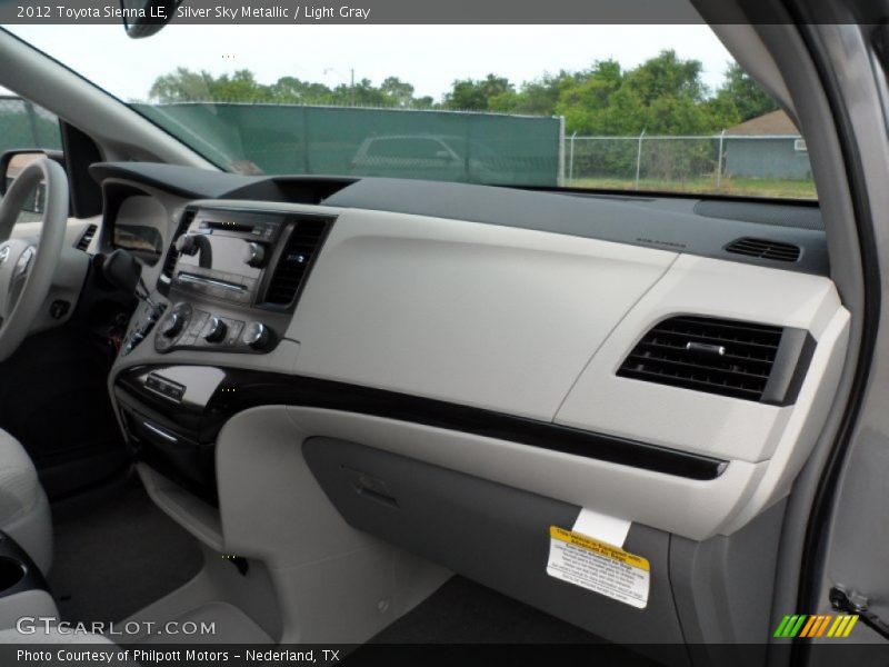 Silver Sky Metallic / Light Gray 2012 Toyota Sienna LE