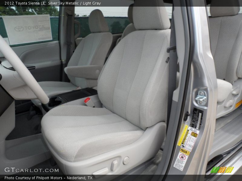 Silver Sky Metallic / Light Gray 2012 Toyota Sienna LE