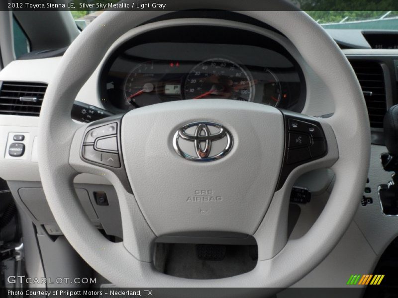Silver Sky Metallic / Light Gray 2012 Toyota Sienna LE