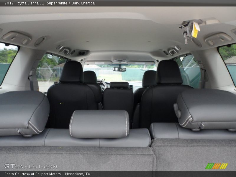 Super White / Dark Charcoal 2012 Toyota Sienna SE