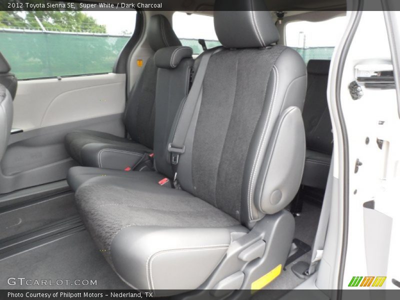 Super White / Dark Charcoal 2012 Toyota Sienna SE