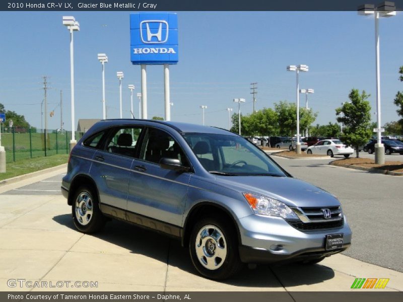 Glacier Blue Metallic / Gray 2010 Honda CR-V LX