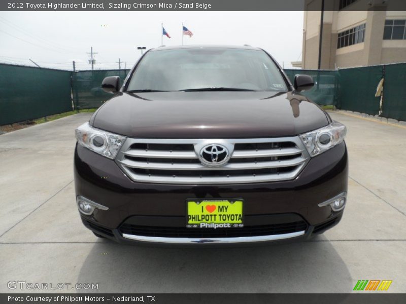 Sizzling Crimson Mica / Sand Beige 2012 Toyota Highlander Limited