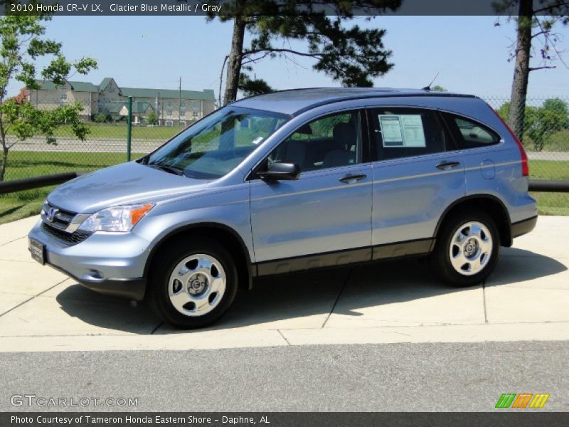 Glacier Blue Metallic / Gray 2010 Honda CR-V LX