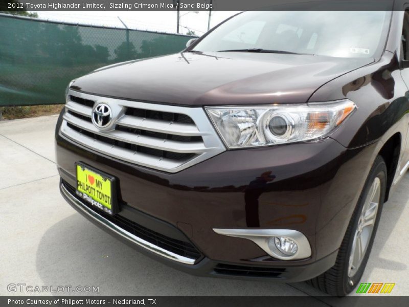 Sizzling Crimson Mica / Sand Beige 2012 Toyota Highlander Limited