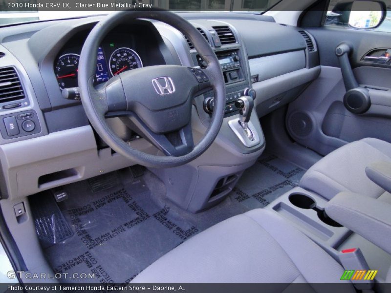 Glacier Blue Metallic / Gray 2010 Honda CR-V LX
