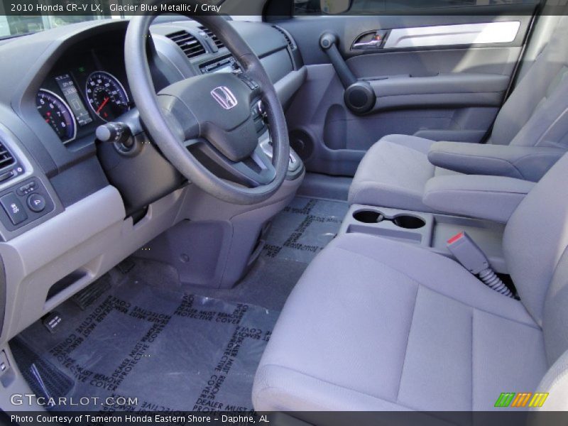 Glacier Blue Metallic / Gray 2010 Honda CR-V LX