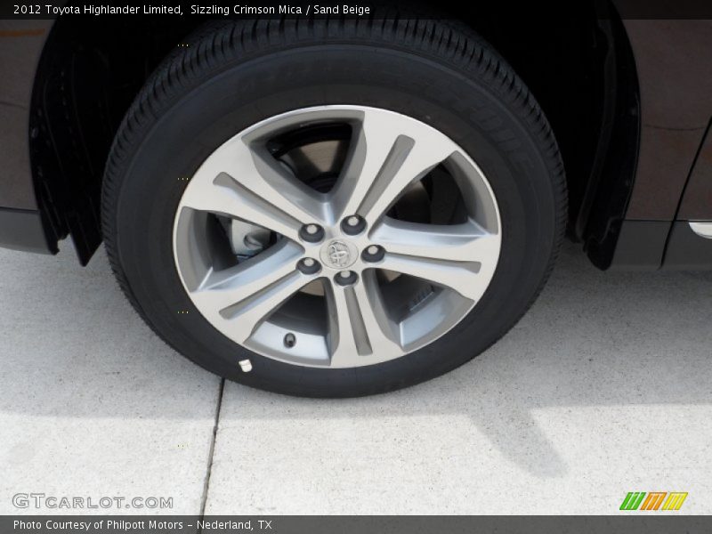 Sizzling Crimson Mica / Sand Beige 2012 Toyota Highlander Limited