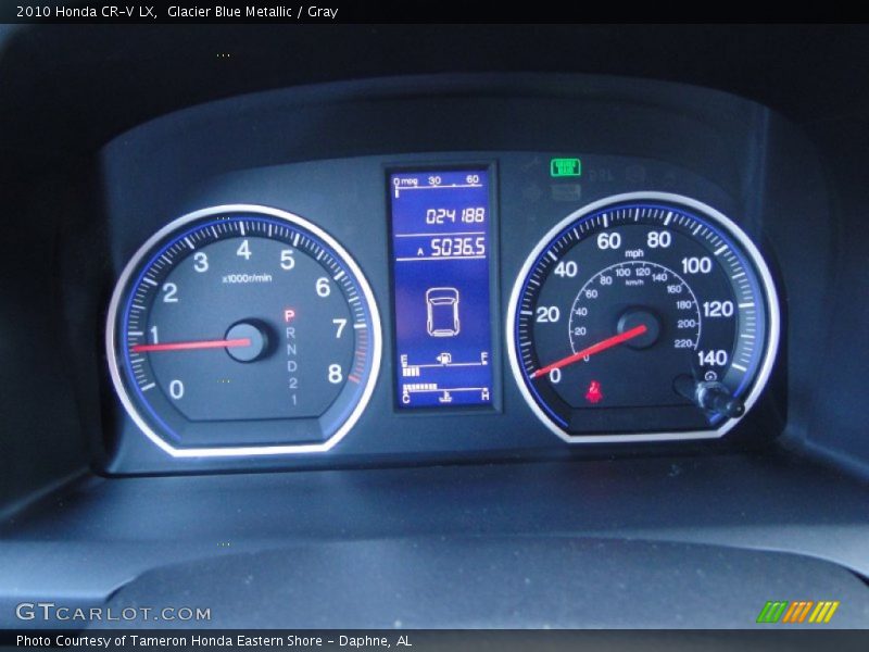Glacier Blue Metallic / Gray 2010 Honda CR-V LX