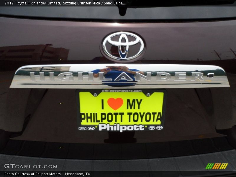 Sizzling Crimson Mica / Sand Beige 2012 Toyota Highlander Limited