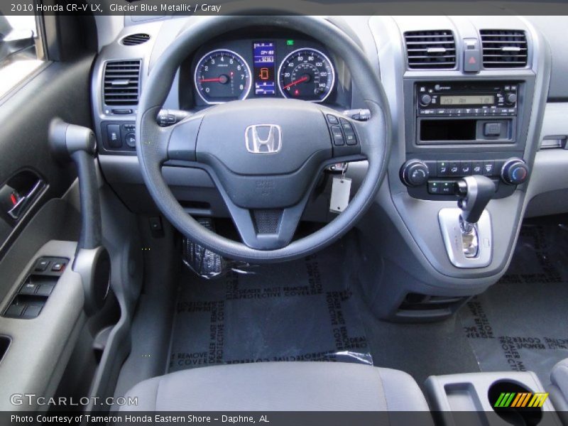 Glacier Blue Metallic / Gray 2010 Honda CR-V LX