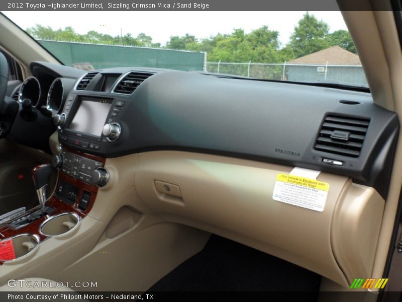 Sizzling Crimson Mica / Sand Beige 2012 Toyota Highlander Limited