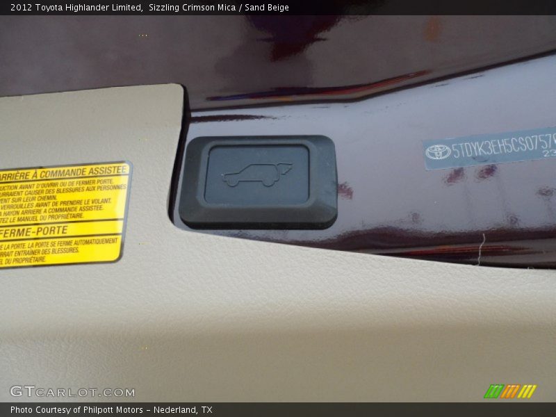 Sizzling Crimson Mica / Sand Beige 2012 Toyota Highlander Limited