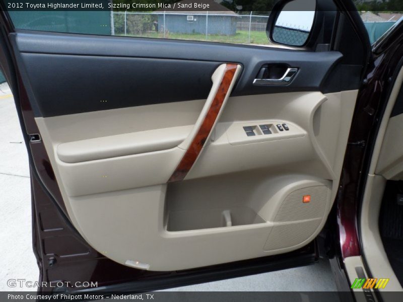 Sizzling Crimson Mica / Sand Beige 2012 Toyota Highlander Limited