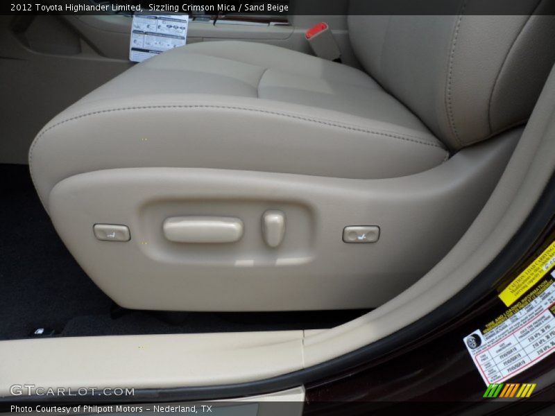Sizzling Crimson Mica / Sand Beige 2012 Toyota Highlander Limited