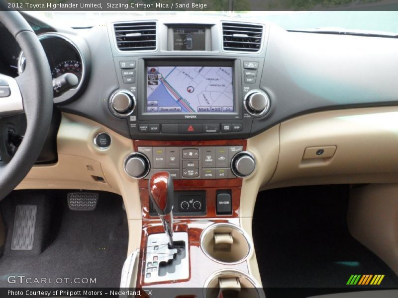 Sizzling Crimson Mica / Sand Beige 2012 Toyota Highlander Limited