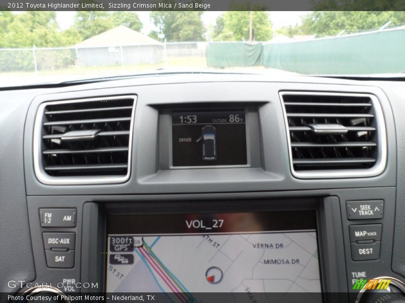 Sizzling Crimson Mica / Sand Beige 2012 Toyota Highlander Limited