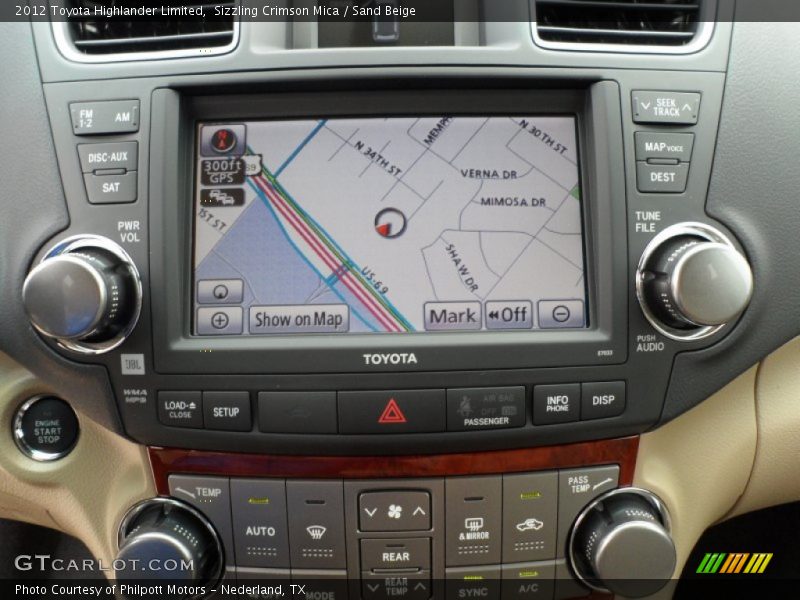 Sizzling Crimson Mica / Sand Beige 2012 Toyota Highlander Limited