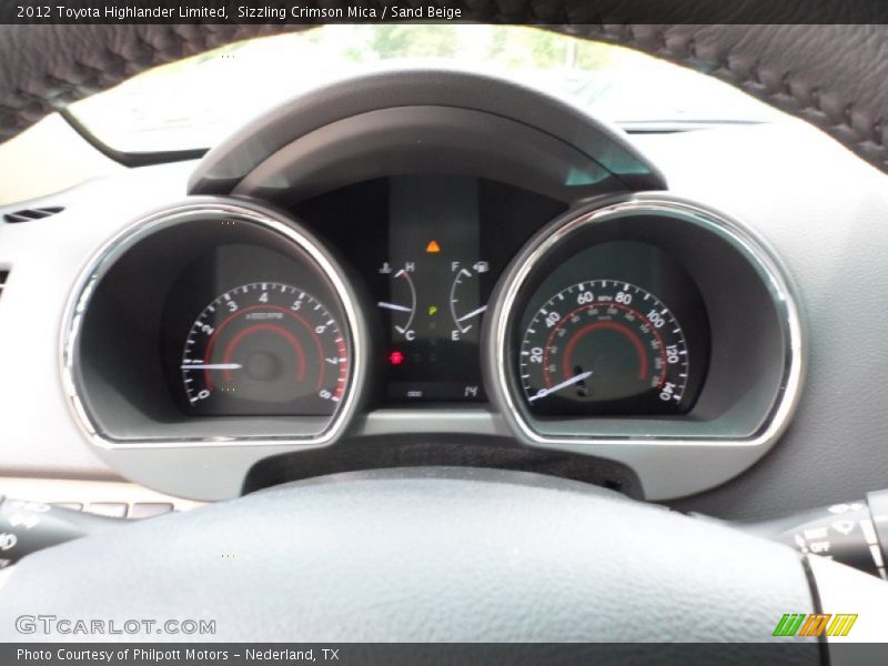 Sizzling Crimson Mica / Sand Beige 2012 Toyota Highlander Limited