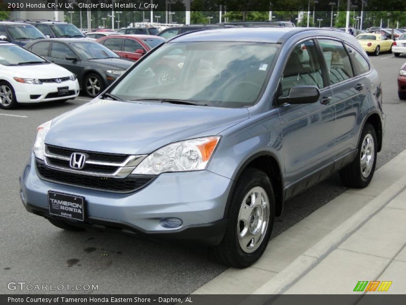 Glacier Blue Metallic / Gray 2010 Honda CR-V LX