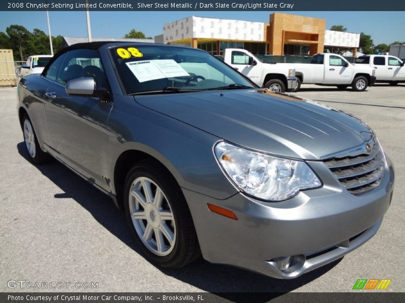 Silver Steel Metallic / Dark Slate Gray/Light Slate Gray 2008 Chrysler Sebring Limited Convertible