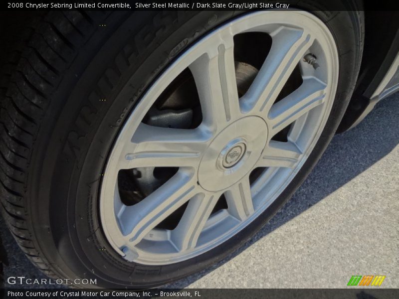 Silver Steel Metallic / Dark Slate Gray/Light Slate Gray 2008 Chrysler Sebring Limited Convertible