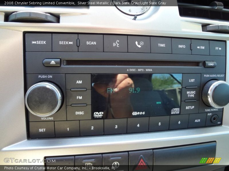 Silver Steel Metallic / Dark Slate Gray/Light Slate Gray 2008 Chrysler Sebring Limited Convertible