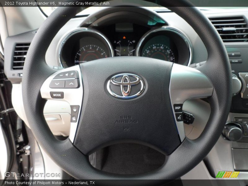 Magnetic Gray Metallic / Ash 2012 Toyota Highlander V6