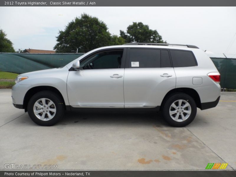 Classic Silver Metallic / Ash 2012 Toyota Highlander