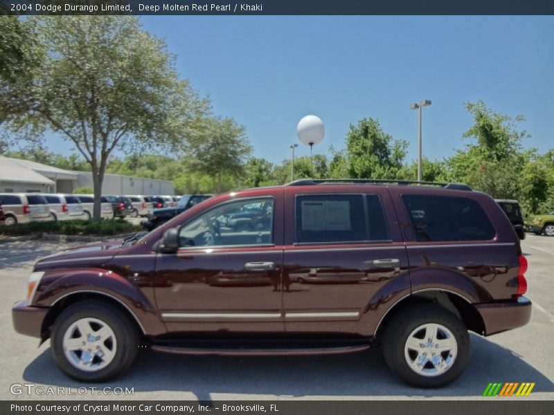 Deep Molten Red Pearl / Khaki 2004 Dodge Durango Limited