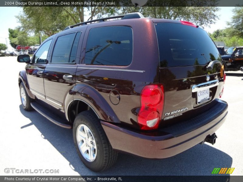 Deep Molten Red Pearl / Khaki 2004 Dodge Durango Limited