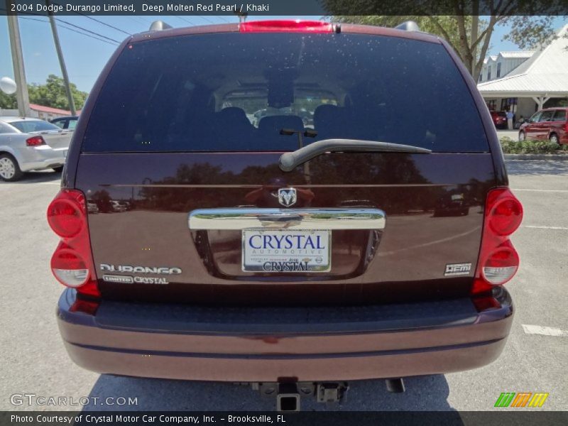 Deep Molten Red Pearl / Khaki 2004 Dodge Durango Limited