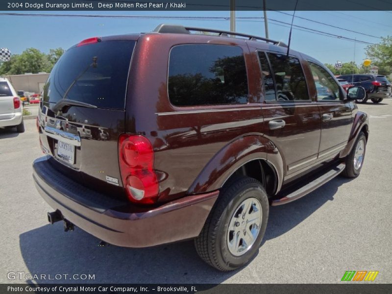 Deep Molten Red Pearl / Khaki 2004 Dodge Durango Limited
