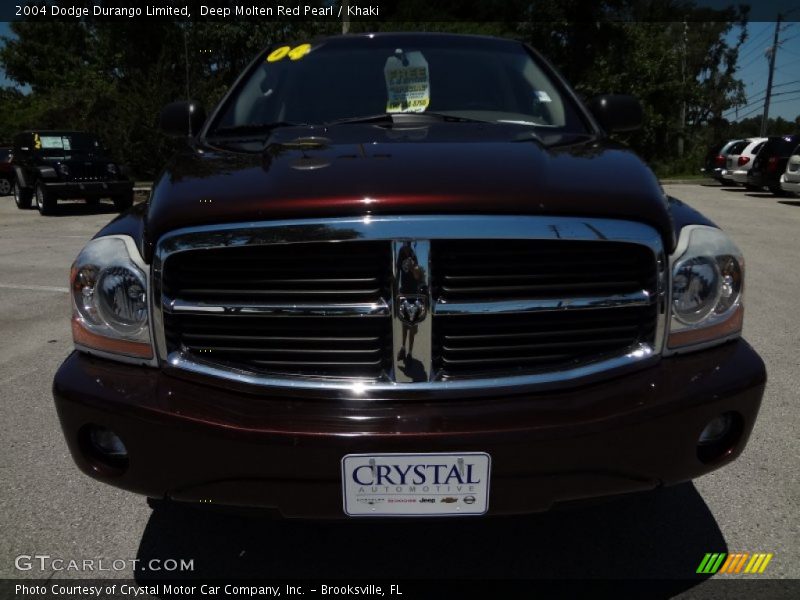 Deep Molten Red Pearl / Khaki 2004 Dodge Durango Limited
