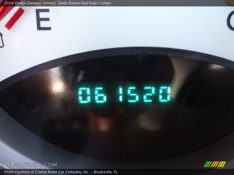 Deep Molten Red Pearl / Khaki 2004 Dodge Durango Limited
