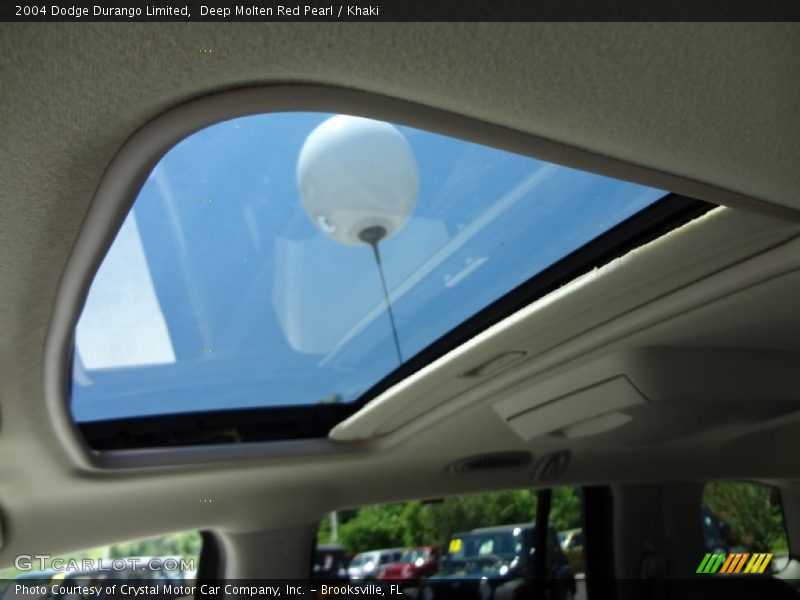 Deep Molten Red Pearl / Khaki 2004 Dodge Durango Limited