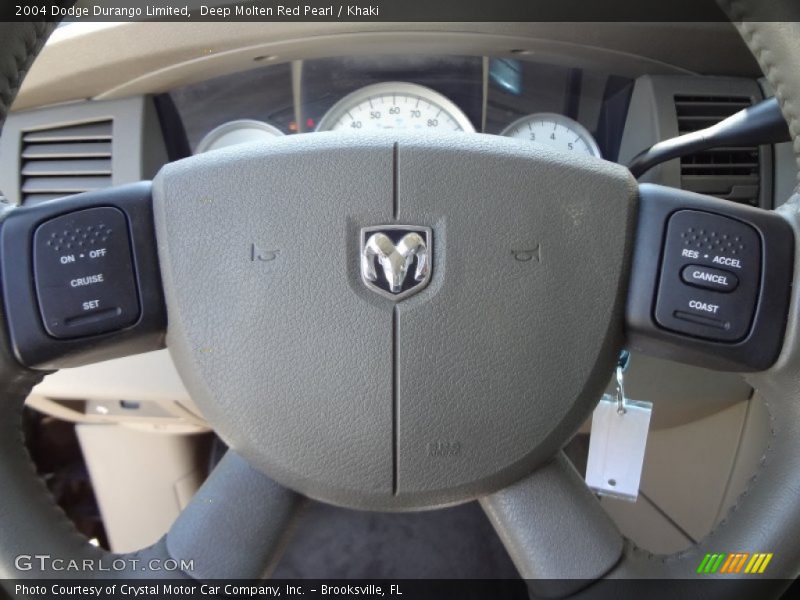 Deep Molten Red Pearl / Khaki 2004 Dodge Durango Limited