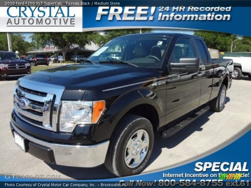 Tuxedo Black / Medium Stone 2010 Ford F150 XLT SuperCab