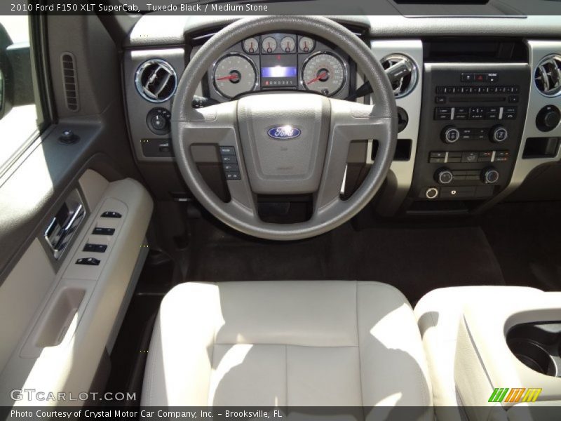 Tuxedo Black / Medium Stone 2010 Ford F150 XLT SuperCab