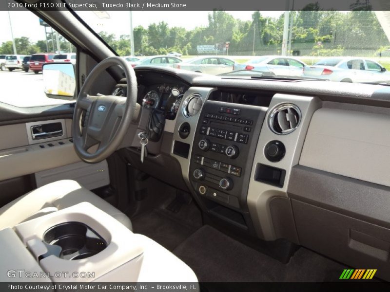 Tuxedo Black / Medium Stone 2010 Ford F150 XLT SuperCab