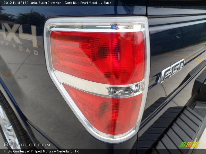 Dark Blue Pearl Metallic / Black 2012 Ford F150 Lariat SuperCrew 4x4