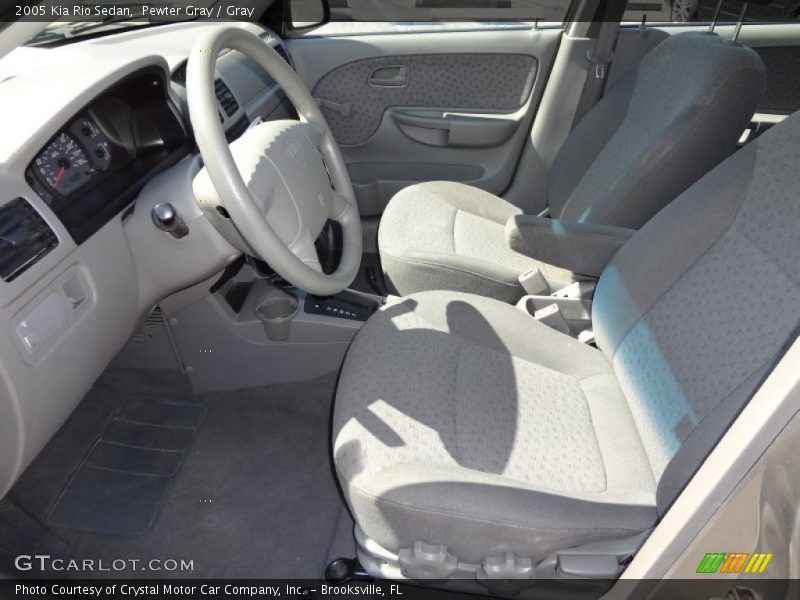 Pewter Gray / Gray 2005 Kia Rio Sedan