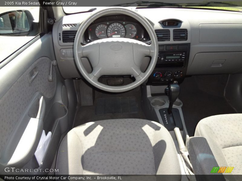 Pewter Gray / Gray 2005 Kia Rio Sedan