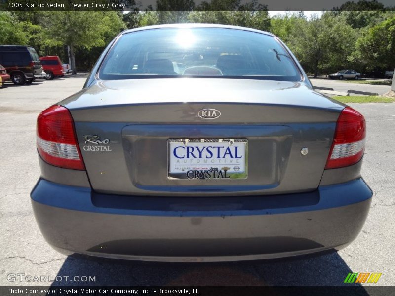Pewter Gray / Gray 2005 Kia Rio Sedan
