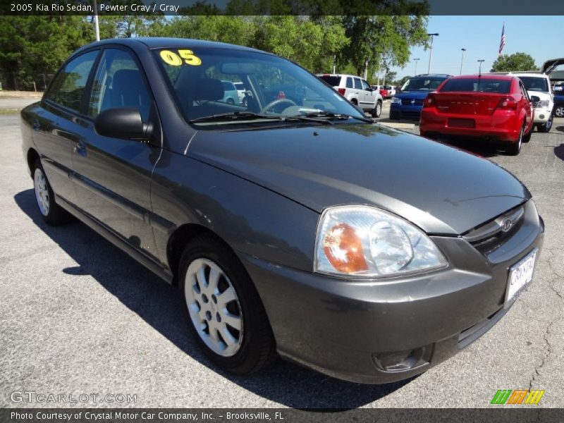 Pewter Gray / Gray 2005 Kia Rio Sedan