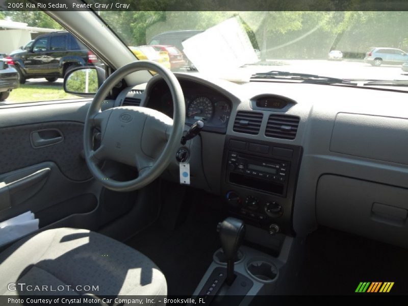 Pewter Gray / Gray 2005 Kia Rio Sedan