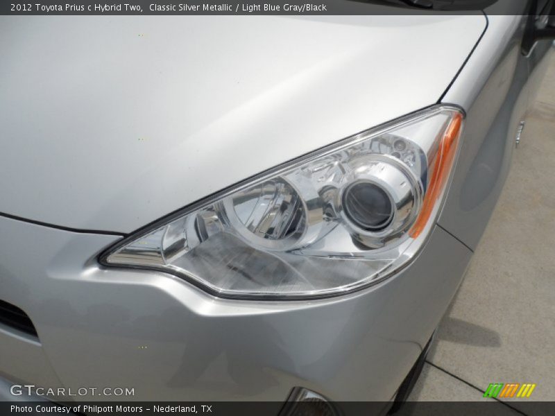 Classic Silver Metallic / Light Blue Gray/Black 2012 Toyota Prius c Hybrid Two