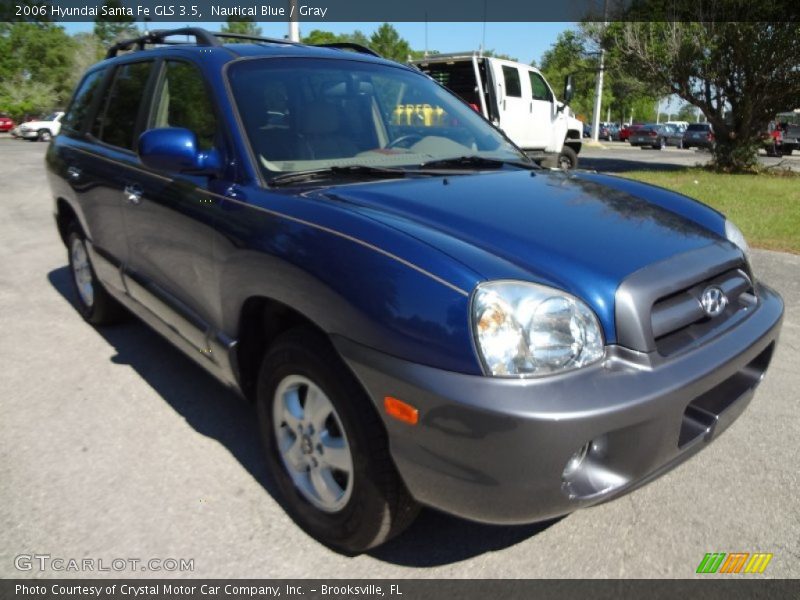 Nautical Blue / Gray 2006 Hyundai Santa Fe GLS 3.5