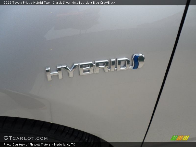 Classic Silver Metallic / Light Blue Gray/Black 2012 Toyota Prius c Hybrid Two