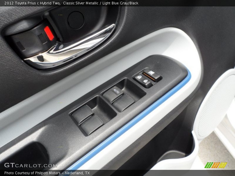 Classic Silver Metallic / Light Blue Gray/Black 2012 Toyota Prius c Hybrid Two